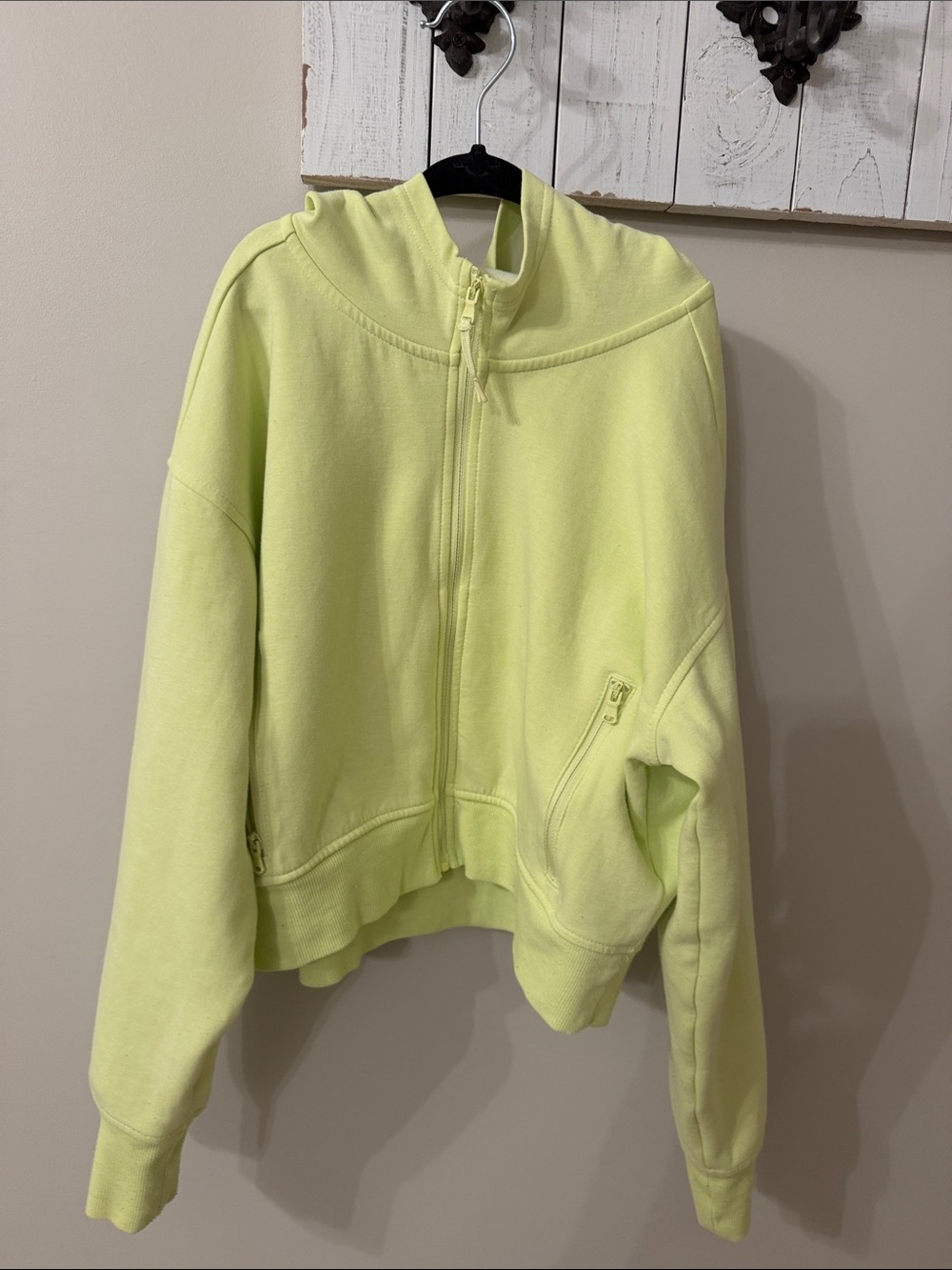 Old Navy Neon Yellow Kids Zip-Up Hoodie size 10/12